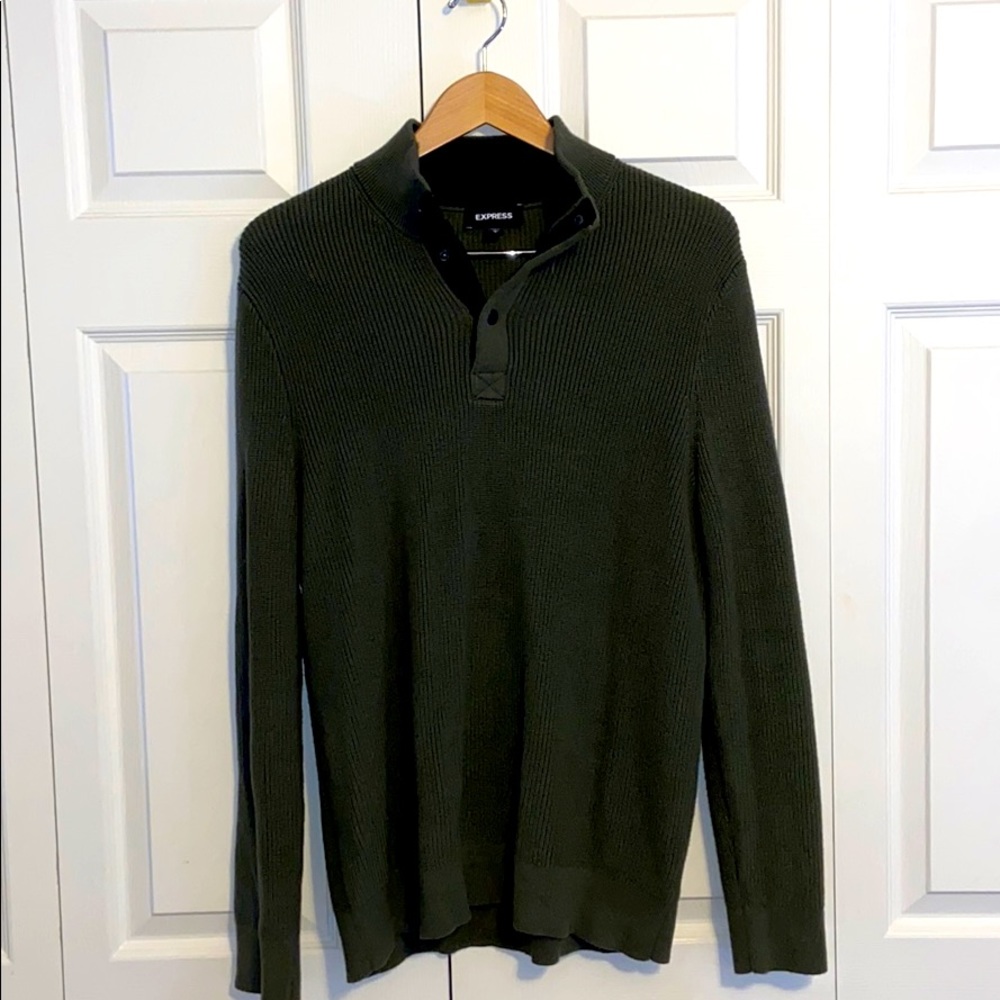 Express dark forest green sweater